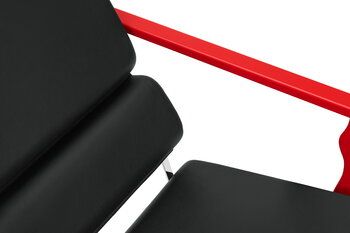 Hem Poltrona Experiment 503, rosso - pelle nera, immagine extra