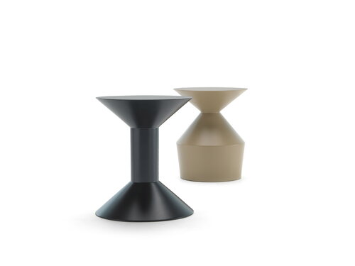 Viccarbe Shape low table O, matt black | Finnish Design Shop