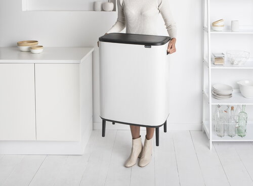 Brabantia Bo Touch Bin Hi, 2 x 30L, white | Finnish Design Shop