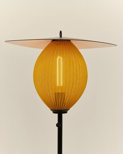 GUBI Satellite Outdoor floor lamp, black - mustard gold | Finnish ...