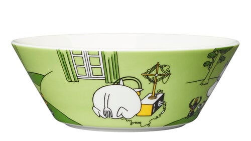 Moomin Arabia Moomin bowl, Moomintroll, grass green | Finnish Design Shop