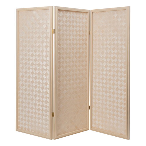 Paravento Divisorio TREISL Bianco 200x200 Cm – 4 Pannelli Pieghevoli In Tessuto, Per Privacy E Separazione Ambienti