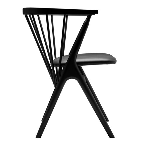 Sibast No 8 chair, black beech - black leather | Finnish Design Shop