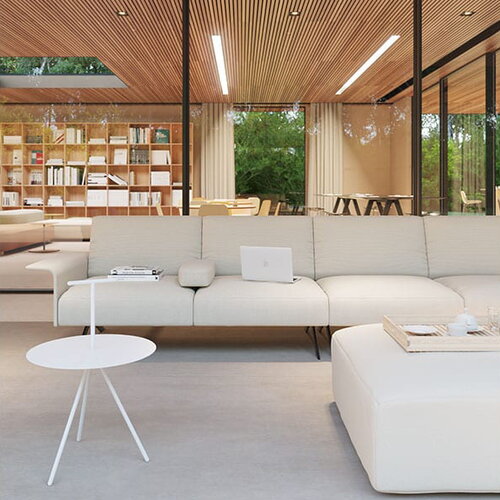 Viccarbe Trino table, white steel handle Finnish Design Shop