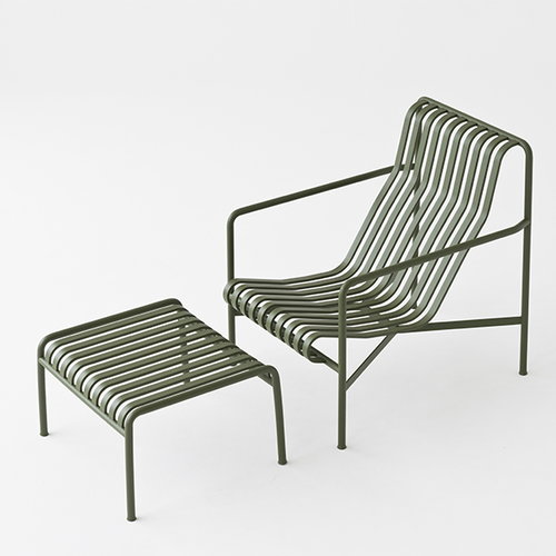 Hay Palissade lounge chair, high, olive Finnish Design Shop