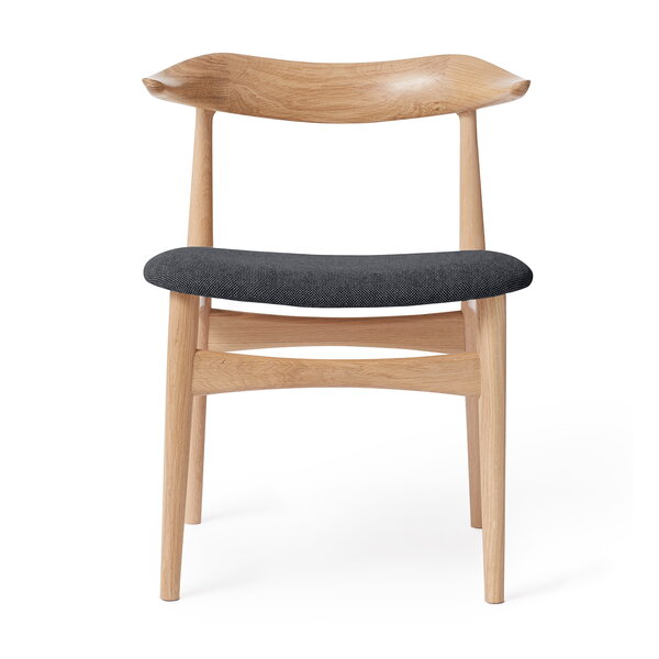 View of Warm Nordic Cow Horn chair, oiled oak - anthracite | Finnish Design Shop