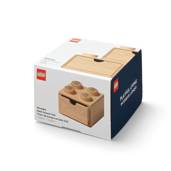 Room Copenhagen Lego Wooden Desk Drawer 4, soaped oak Finnish Design Shop