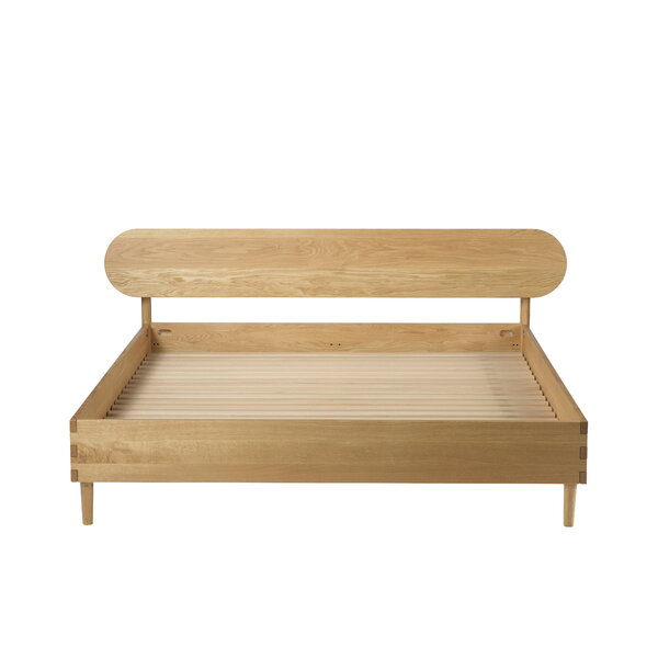 FDB Møbler G30 Radius bed frame, 180 x 200 cm, oiled oak Finnish