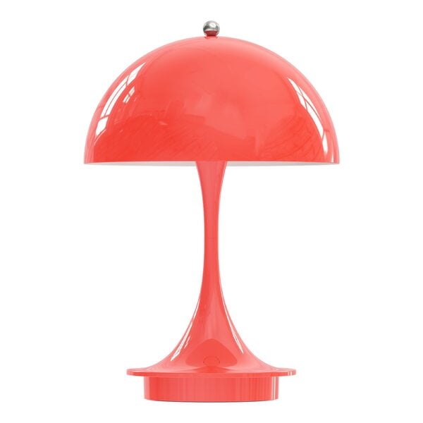 Louis Poulsen Panthella 160 Portable Metal V2 Table Lamp Coral