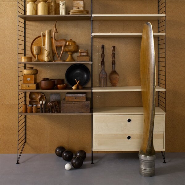 String Furniture String chest with 2 drawers, 78 x 30 cm, oak | Finnish ...