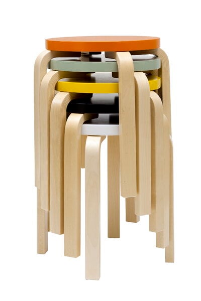 Artek Aalto stool E60, green - birch | Finnish Design Shop