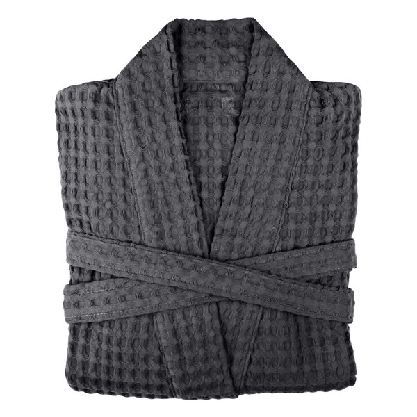The Organic Company Big Waffle bathrobe, dark grey Finnish Design Shop