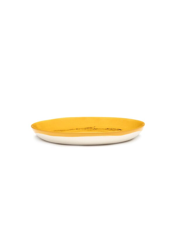 Plates, Feast plate, XS, 4 pcs, yellow - black, Yellow