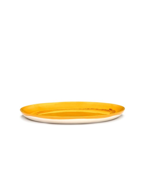 Plates, Feast plate, L, 2 pcs, yellow - red, Yellow