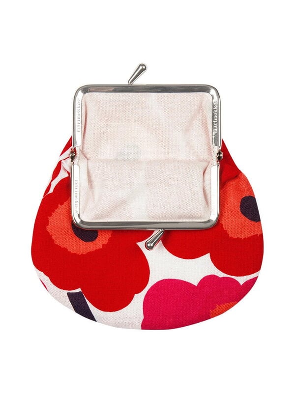 Accessories, Mini Unikko Pieni Kukkaro purse, white - red, White