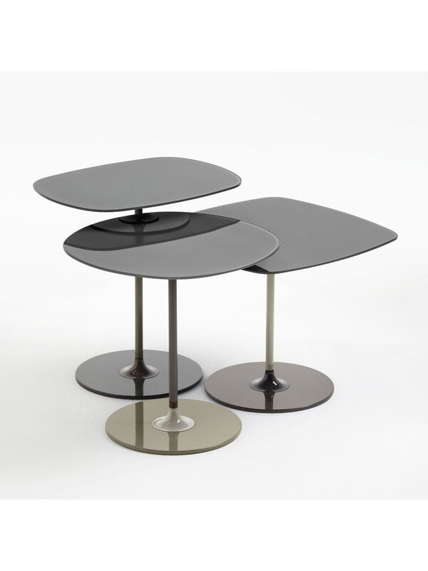 Coffee tables, Thierry side table, 50 x 50 cm, grey, Gray