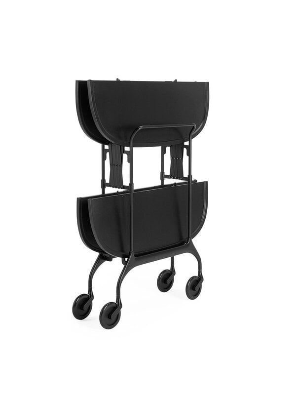 Kitchen carts & trolleys, Gastone folding serving trolley/side table, black, Black