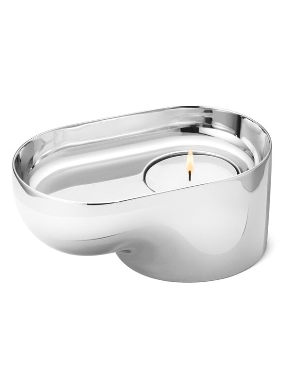 Candleholders, Nendo tealight holder, stainless steel, Silver