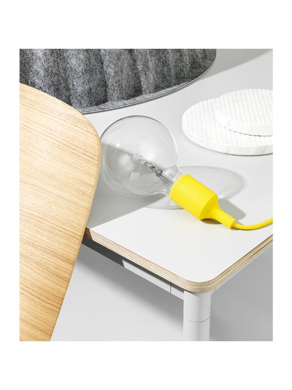 Ruokapöydät, Base pöytä pyöreä 110 cm, laminaatti vanerireunalla, valkoinen, Valkoinen