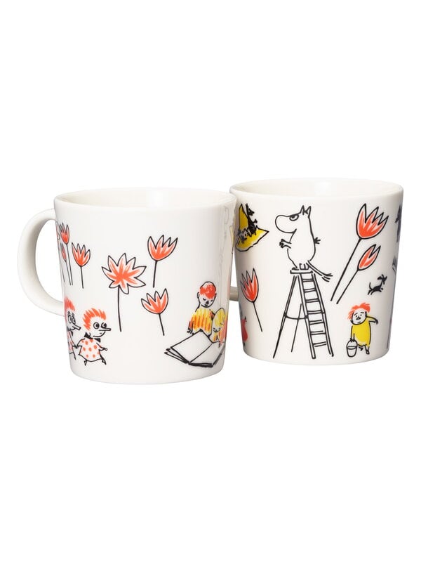 Cups & mugs, Moomin mug set, 2 pcs, ABC, Multicolour