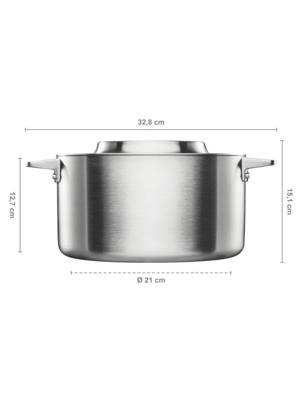 Pots & saucepans, Norden steel casserole, 5 L, uncoated, Silver