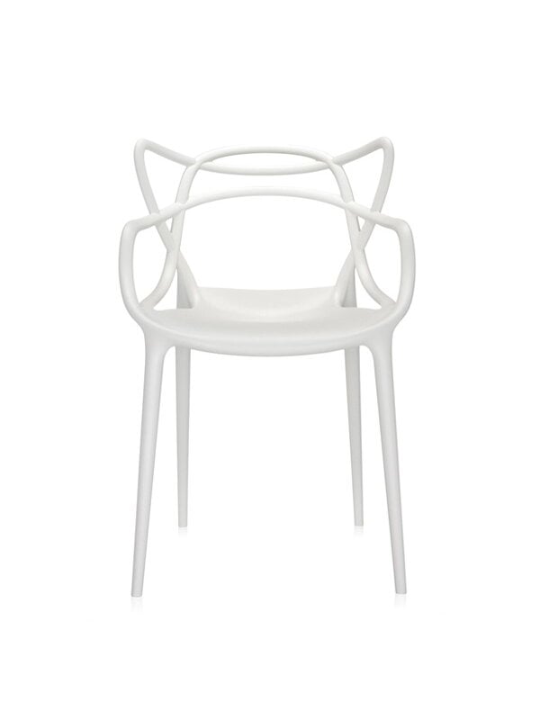 Chaises de salle à manger, Chaise Masters, blanc, Blanc