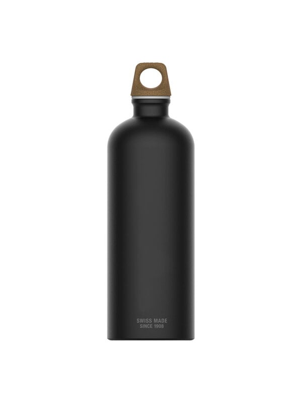 Drinking bottles, SIGG Traveller Myplanet drinking bottle, 1 L, black, Black