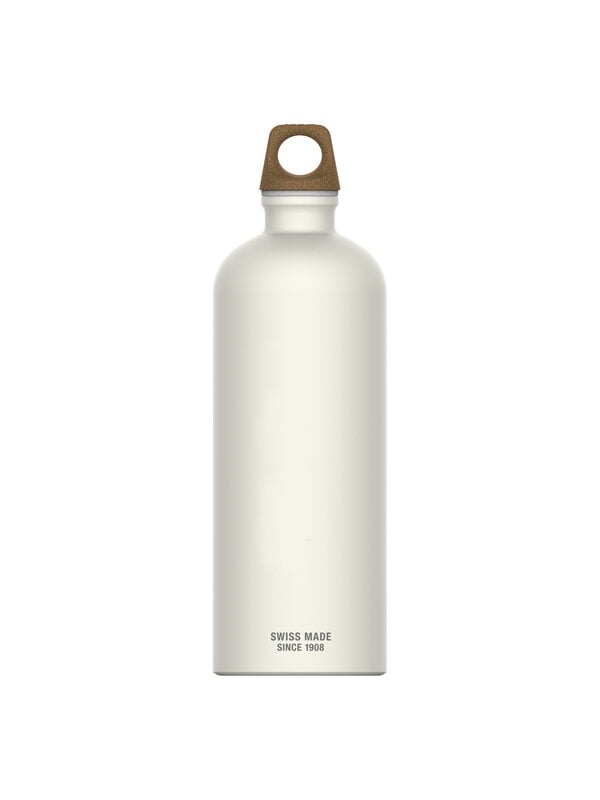 Juomapullot, SIGG Traveller Myplanet juomapullo, 1 L, ecru, Valkoinen