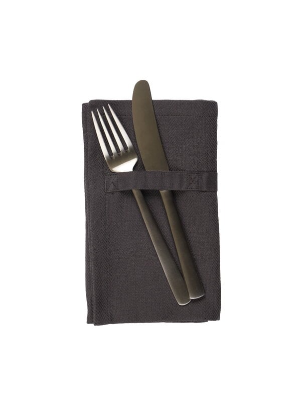 Cloth napkins, Dinner napkin, 4 pcs, dark grey, Gray