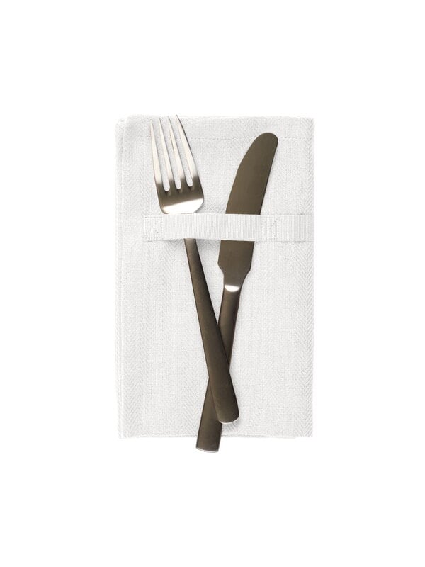 Cloth napkins, Dinner napkin, 4 pcs, white, White