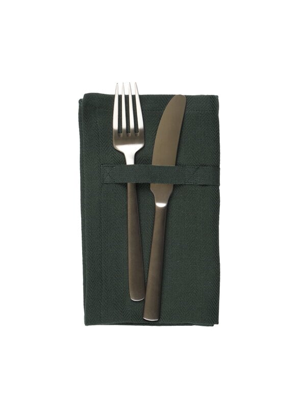 Cloth napkins, Dinner napkin, 4 pcs, dark green, Green