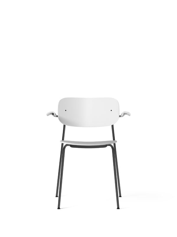 Dining chairs, Co chair with armrests, white, White