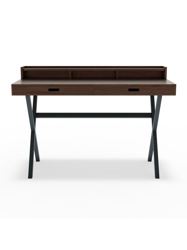 Office desks, Hyppolite desk, walnut - slate grey, Gray