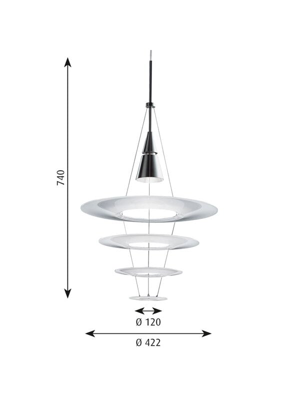 Lampade a sospensione, Lampada Enigma 425, Bianco