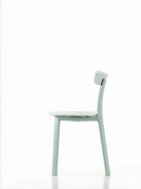 Dining chairs, All Plastic Chair, ice grey, Light blue