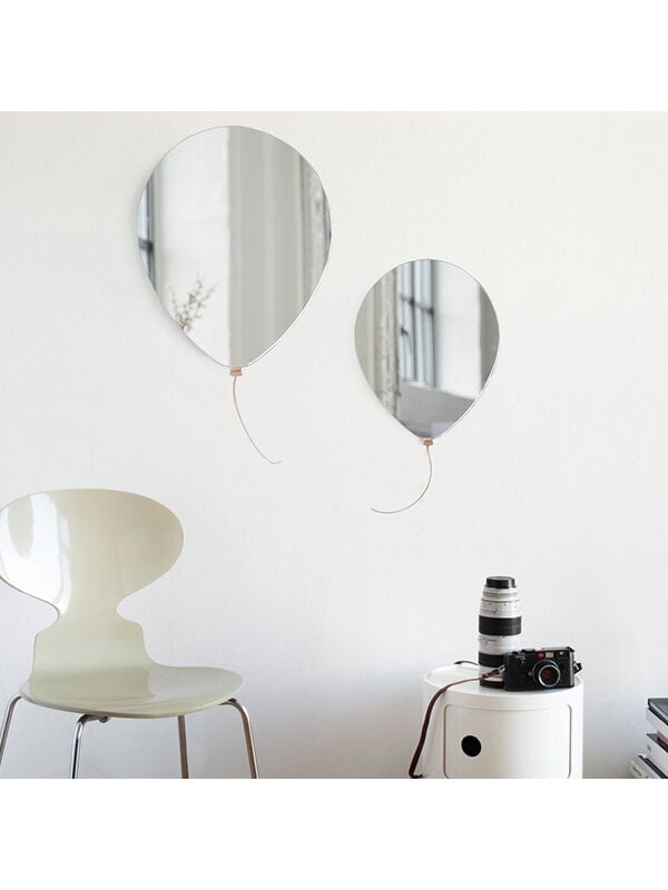 Wandspiegel, Balloon Mirror, L, Silber