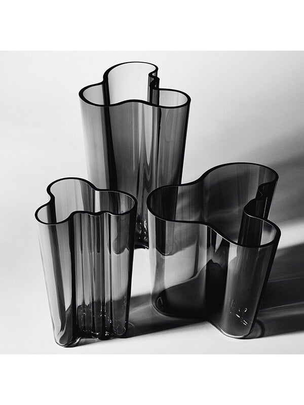 Vases, Aalto vase 251 mm, dark grey, Gray