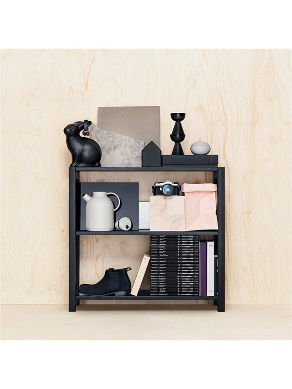 Bookcases, Classic open shelf, low, black, Black