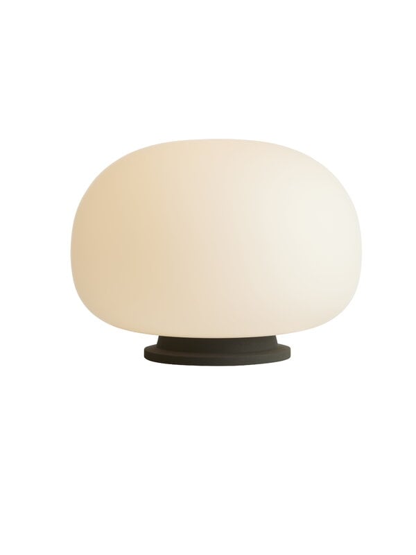 Arredo natalizio, Lampada da tavolo Supernate, 38 cm, opale bianco - nero, Bianco