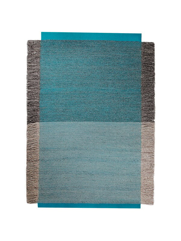 Wool rugs, Fringe rug, 0722, Blue