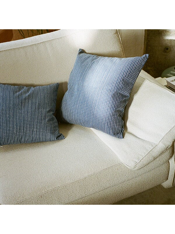 Fodere per cuscino, Fodera per cuscino Rivi 40 x 40 cm, bianco - blu, Celeste