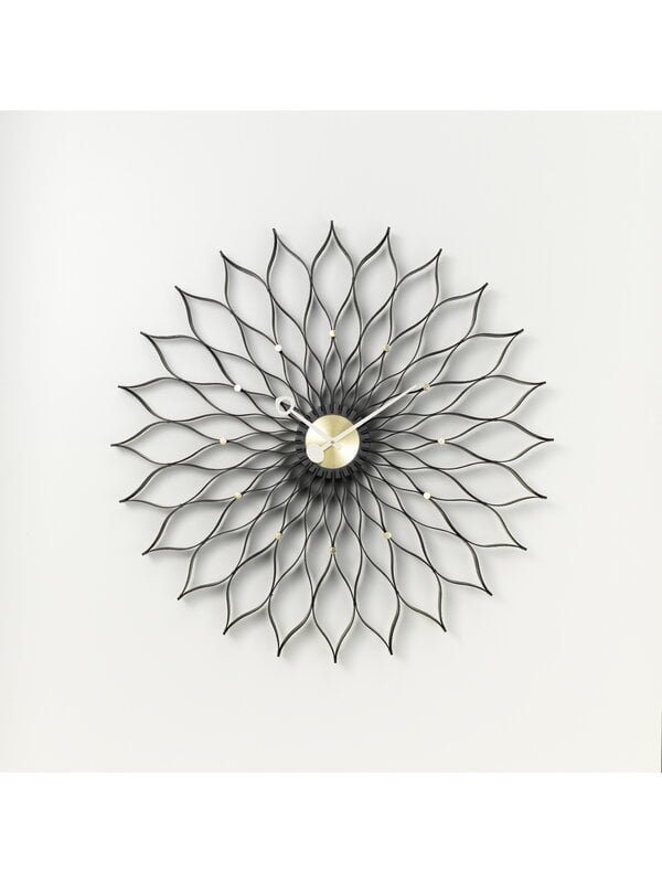 Wanduhren, Sunflower Clock, Schwarz