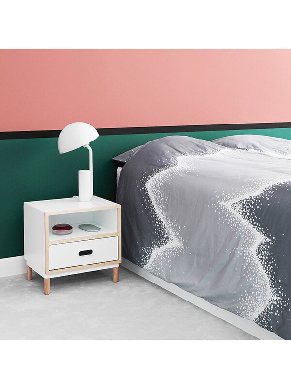 Comodini, Kabino bedside table, white, Bianco