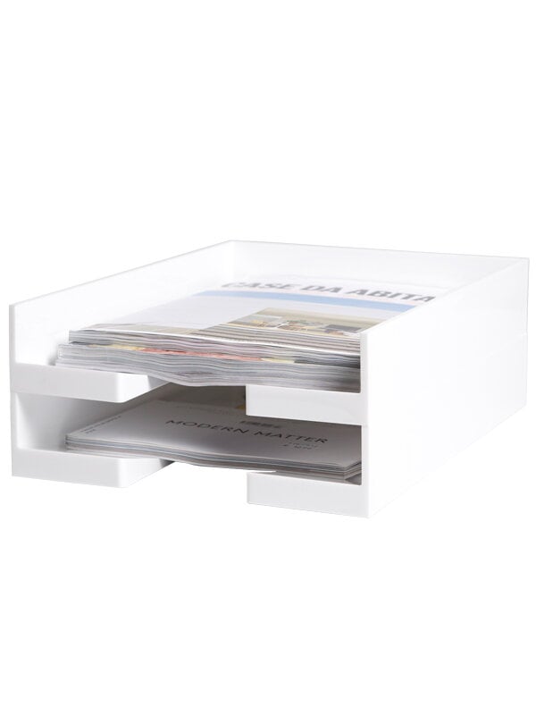 Storage containers, Document tray, white, White