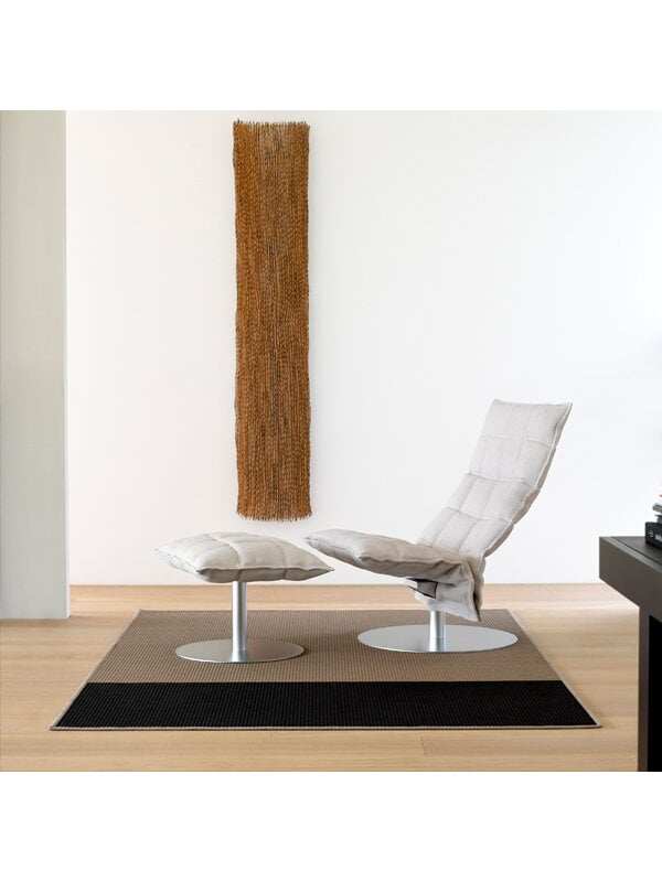 Armchairs & lounge chairs, K chair, narrow, swivel plate base, black, Black