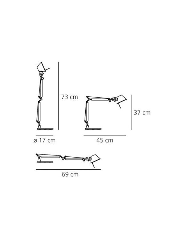 Työvalaisimet, Tolomeo Micro pöytävalaisin, musta, Musta