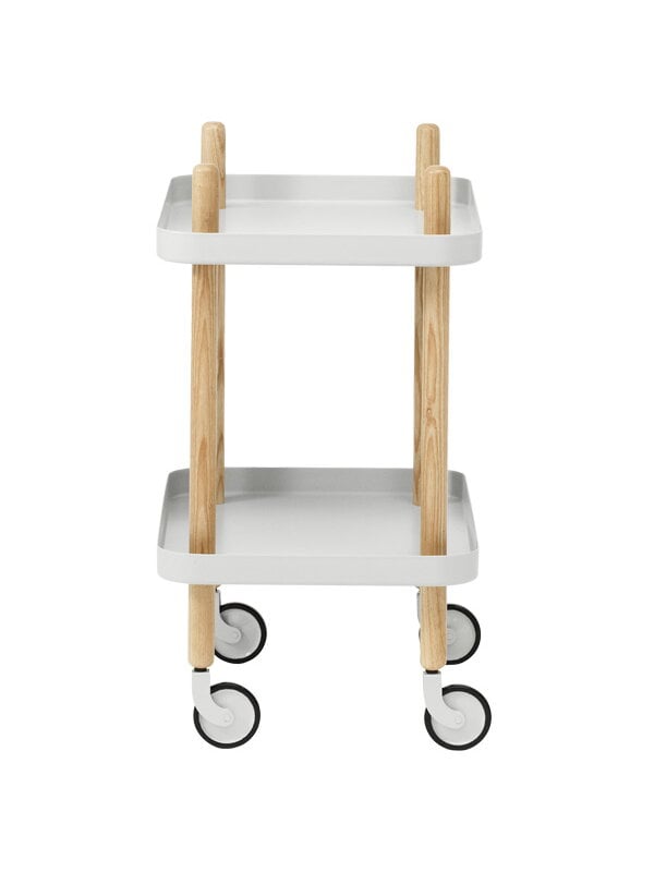 Kitchen carts & trolleys, Block table trolley, light grey, Gray