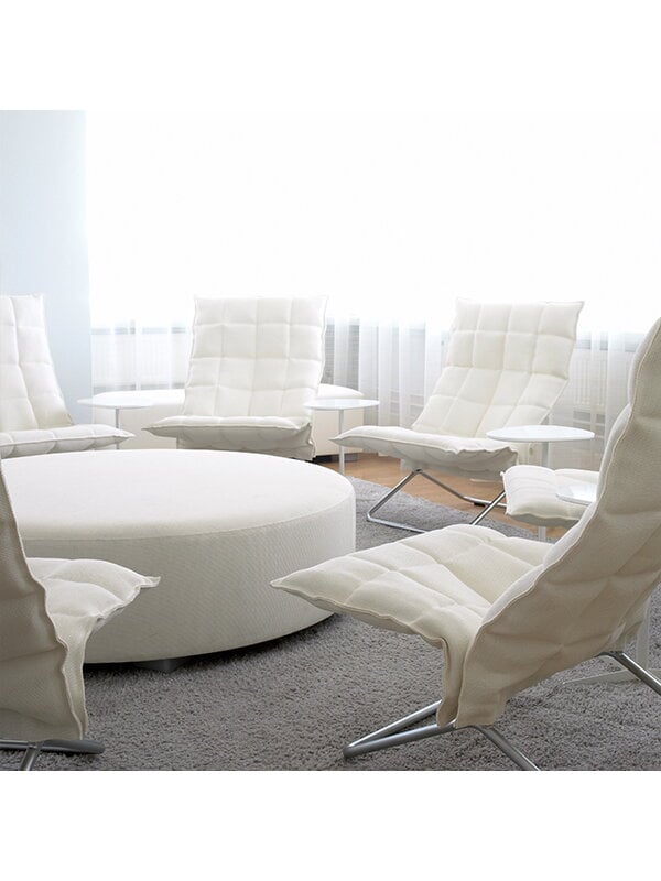 Armchairs & lounge chairs, K chair, narrow, tubular base, stone/white, Beige