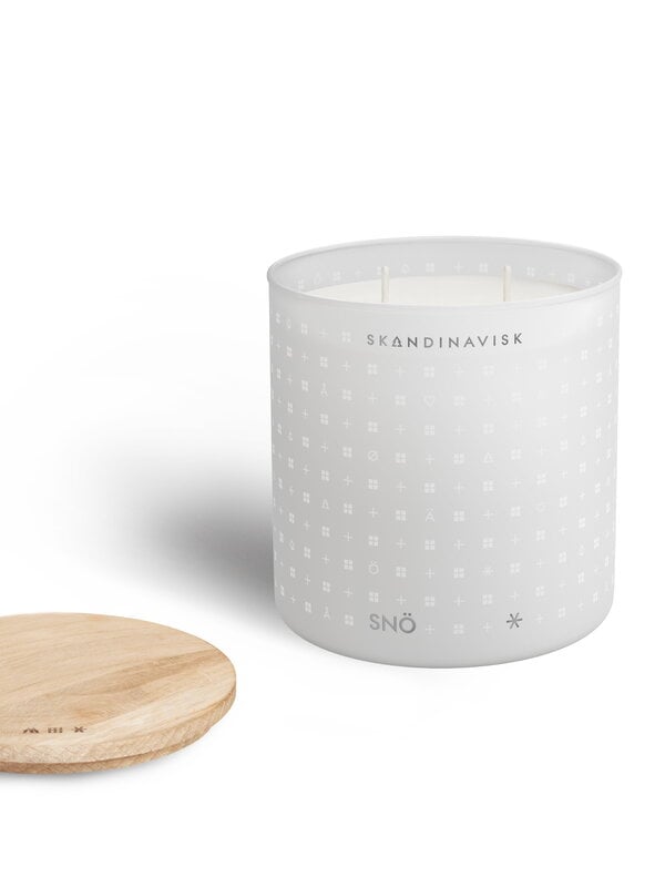 Scented candles, Scented candle with lid, SNÖ, 2-wick, White