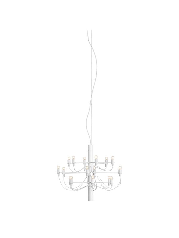 Pendant lamps, 2097/18 chandelier, white, White